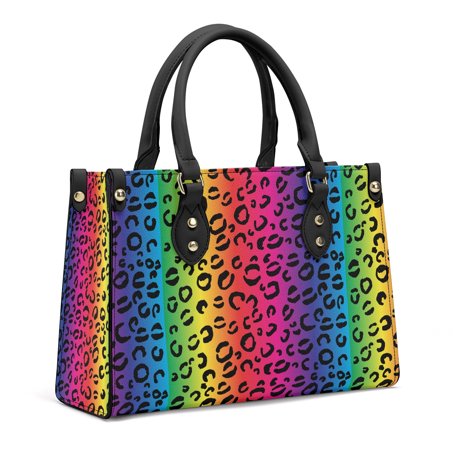 Rainbow Leopard Luxury PU Tote Handbag - HipHatter