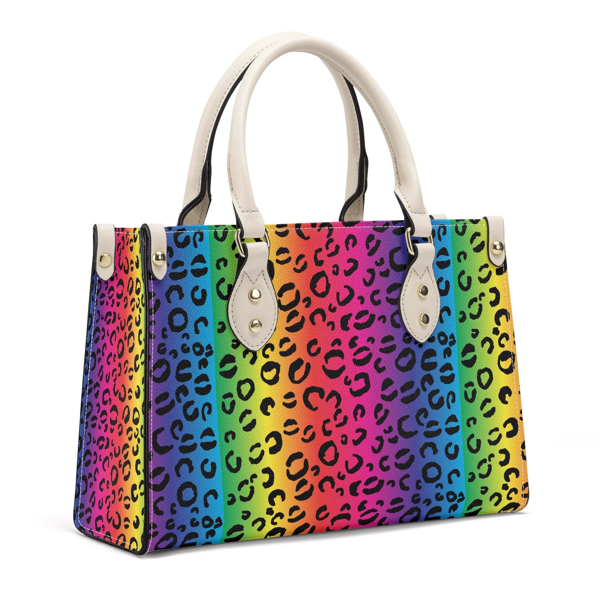Rainbow Leopard Luxury PU Tote Handbag - HipHatter