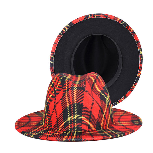 Tartan and Festival Patterned Fedora Hat - HipHatter