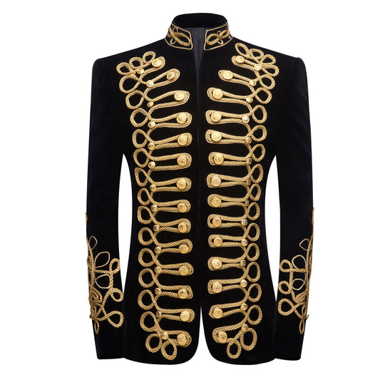 Sir Admiral Gold Lace Military Jacket - HipHatter