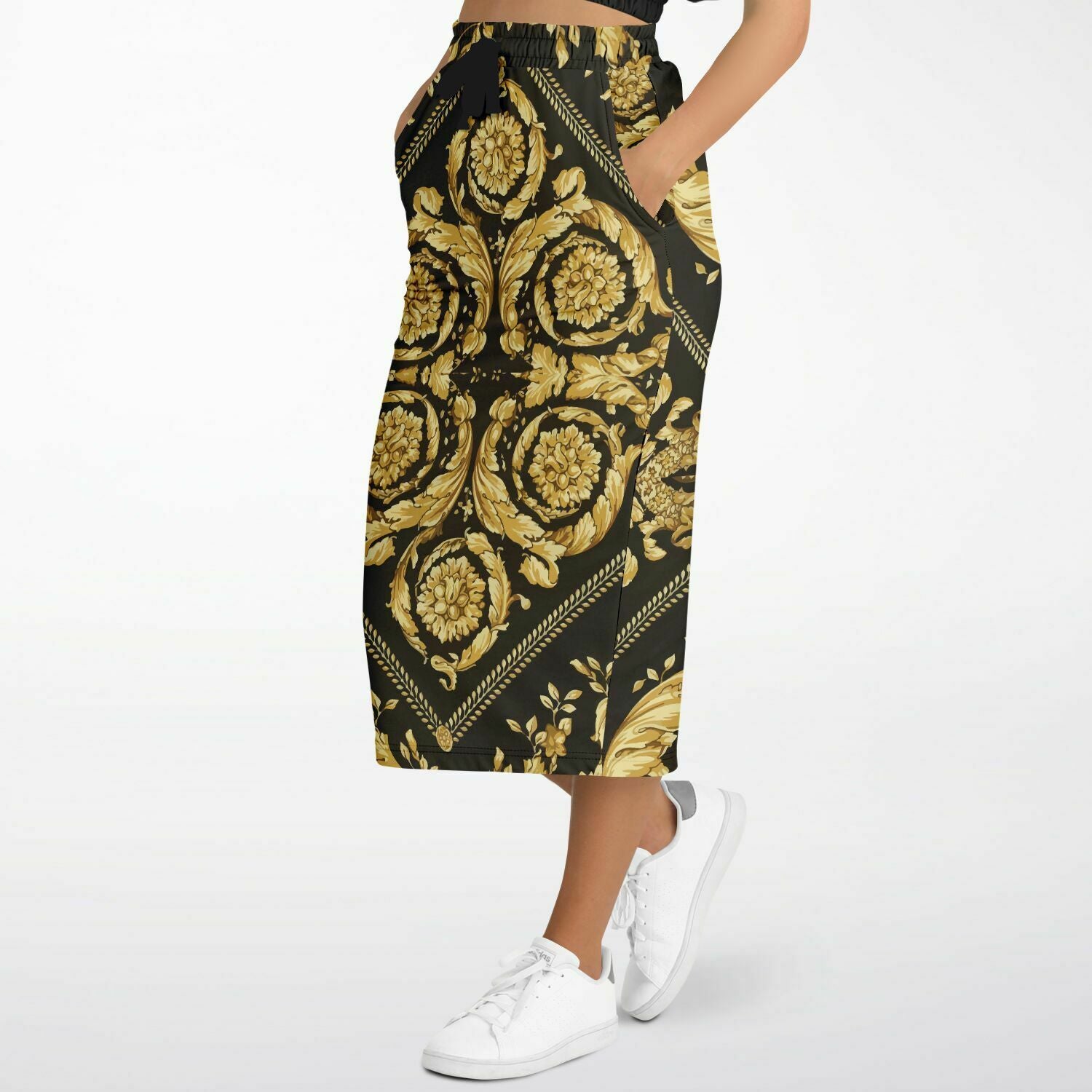 Scarf print clearance maxi skirt