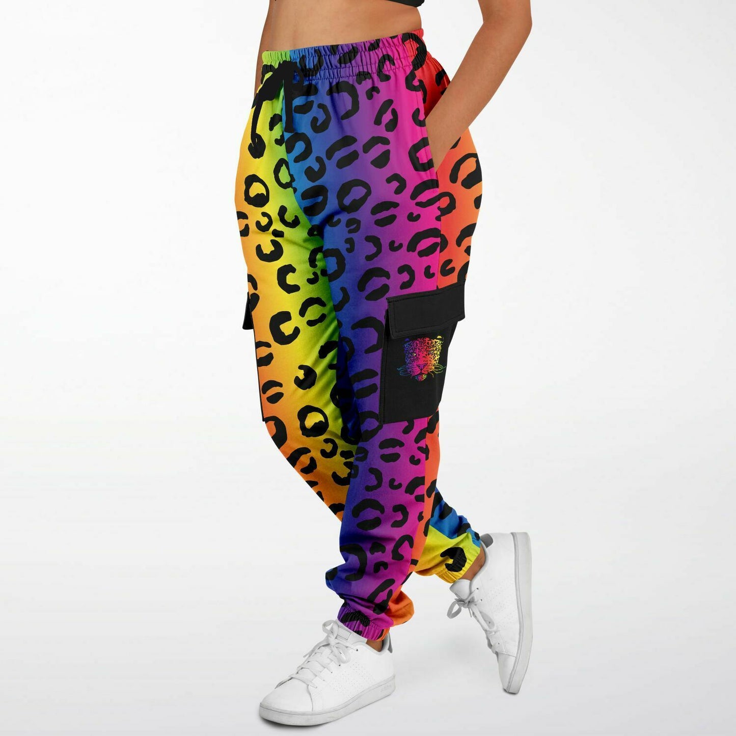 Rainbow Leopard Safari  Sweatpants - HipHatter