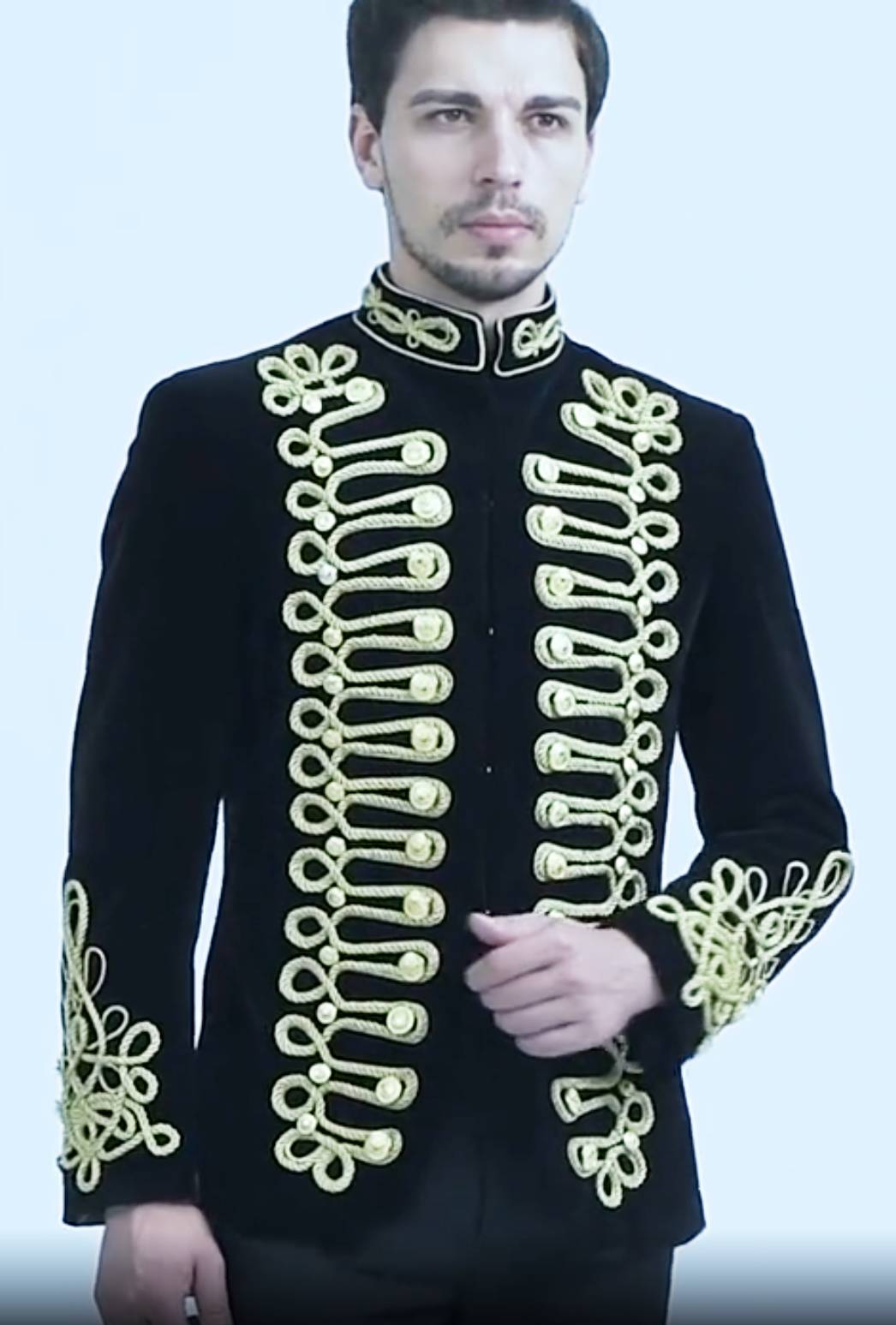 The Admiral Gold Lace Military Jacket - HipHatter