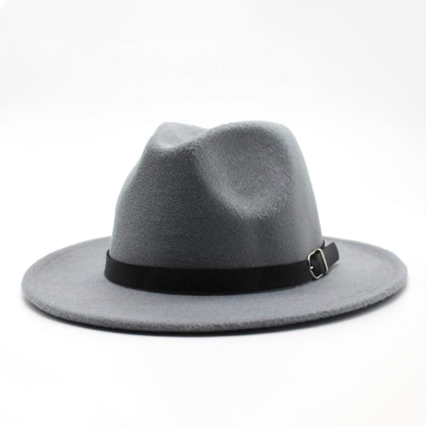 Wide Brim Fedora Hat with Buckle | HipHatter