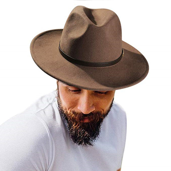Mens wide best sale brim hats uk