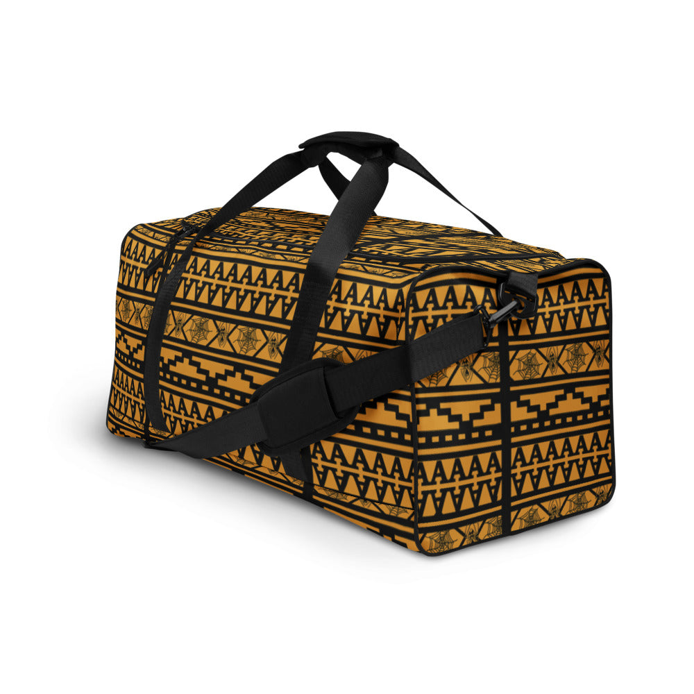 Aztec Gold Print Duffle Gym Bag - HipHatter