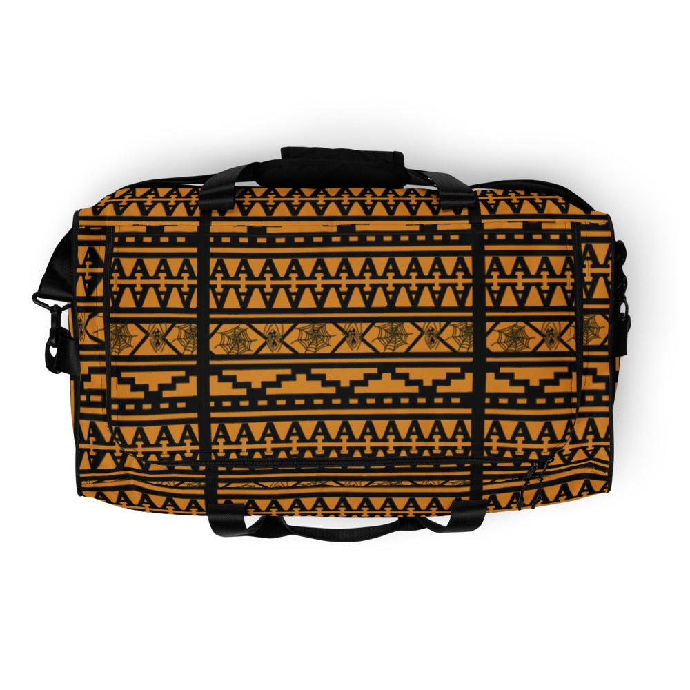 Aztec Gold Print Duffle Gym Bag - HipHatter