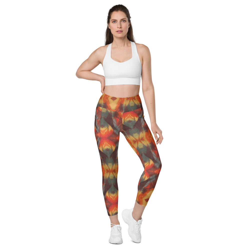 Rainbow Mountain Yoga Leggings With Pockets - HipHatter