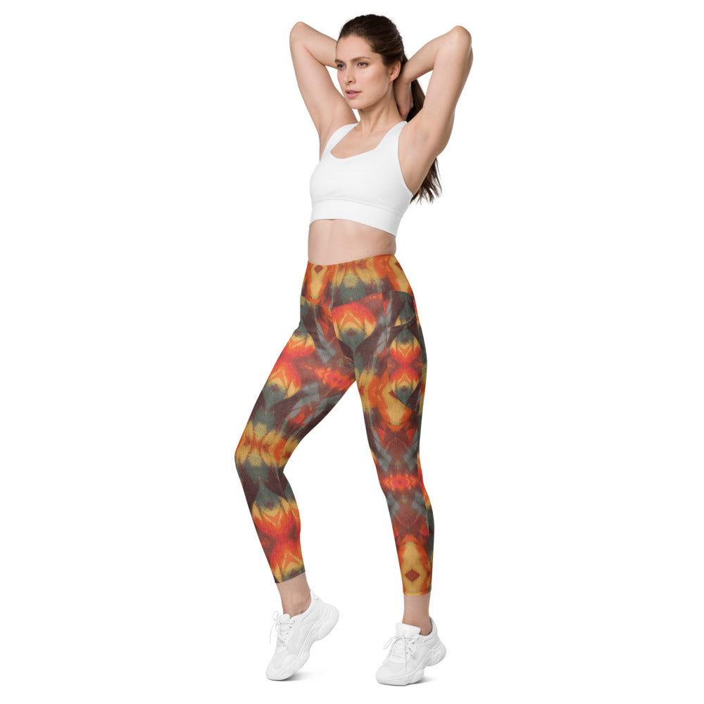 Rainbow Mountain Yoga Leggings With Pockets - HipHatter