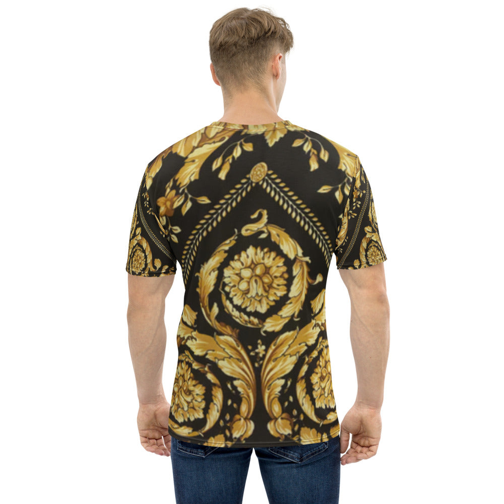Baroque Gold Scarf Print Men's T-shirt - HipHatter