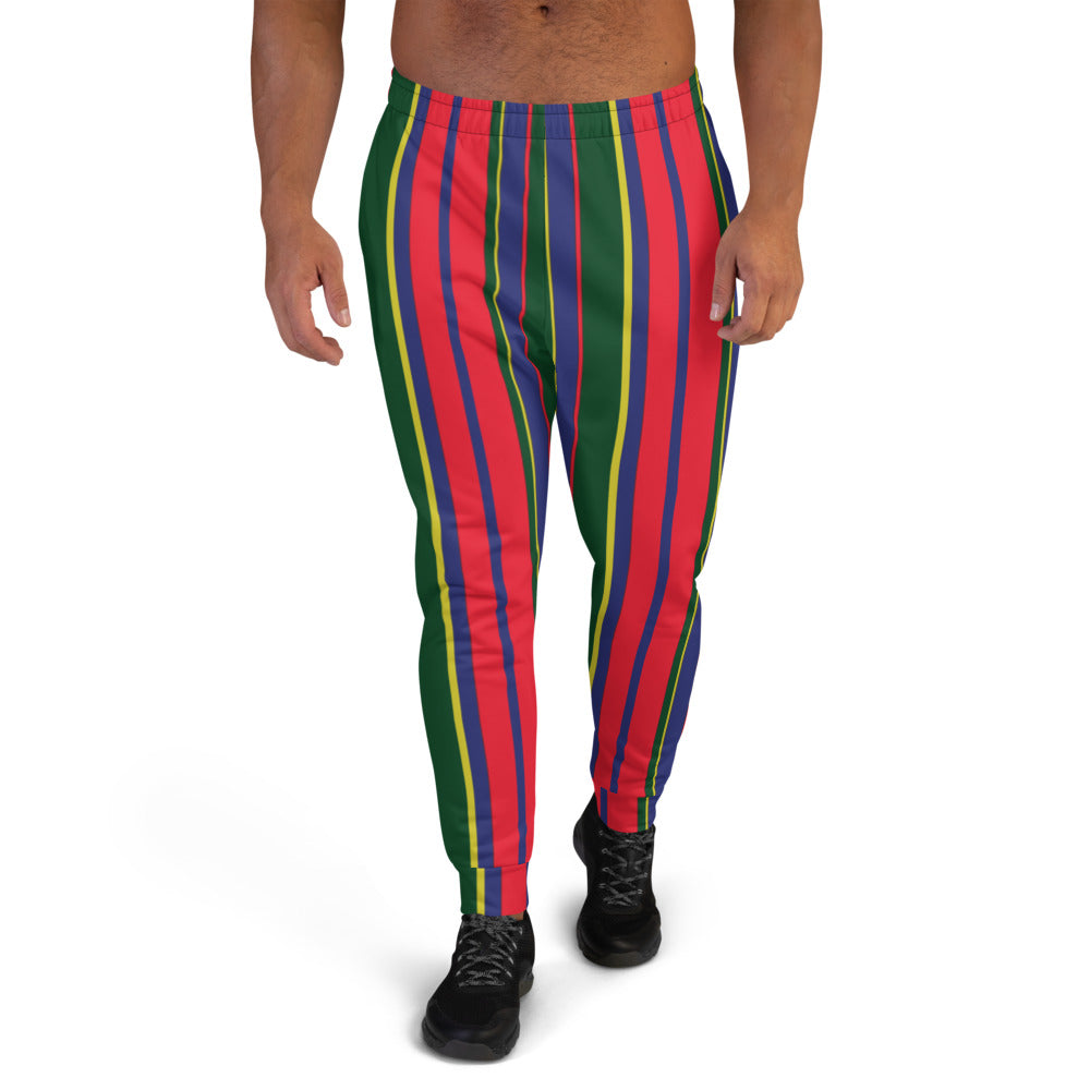 Multi Coloured Striped Carib Men's Joggers - HipHatter