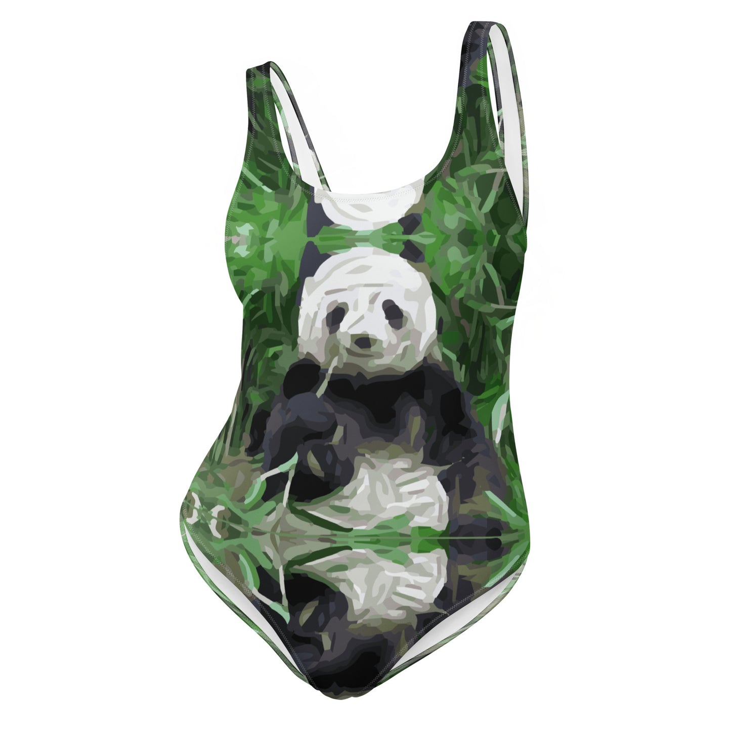 Green Panda Life One-Piece Swimsuit - HipHatter