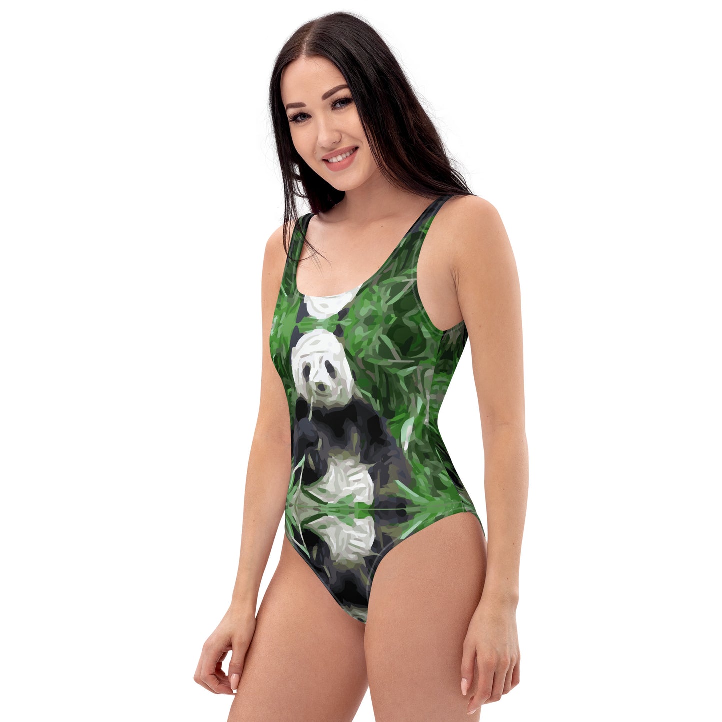 Green Panda Life One-Piece Swimsuit - HipHatter