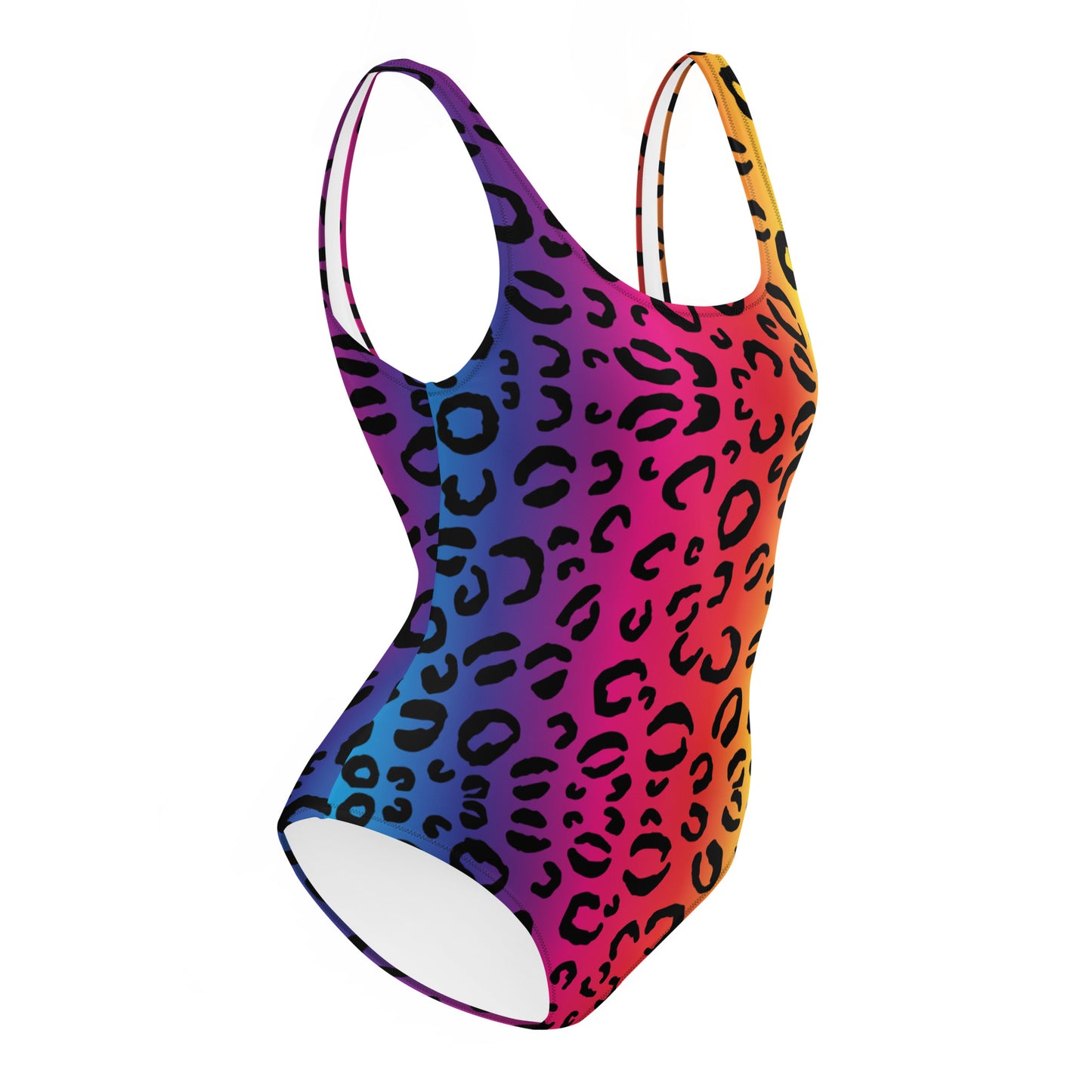 Rainbow Leopard Print One-Piece Swimsuit - HipHatter