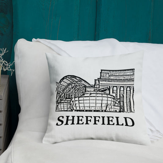 Sheffield City Centre Landmarks Premium Pillow - HipHatter