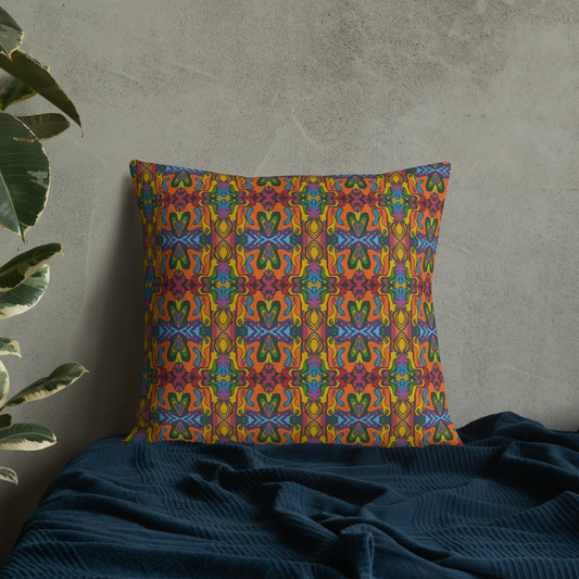 Psychedelic Artist Print Premium Pillow - HipHatter