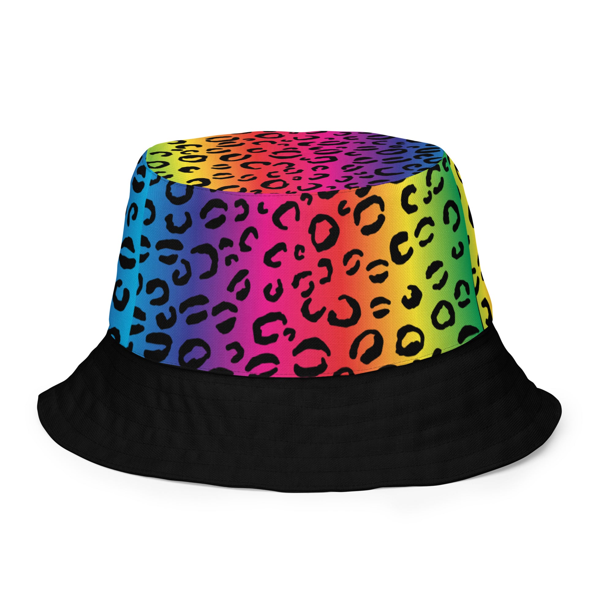 Rainbow Leopard Reversible bucket hat - HipHatter