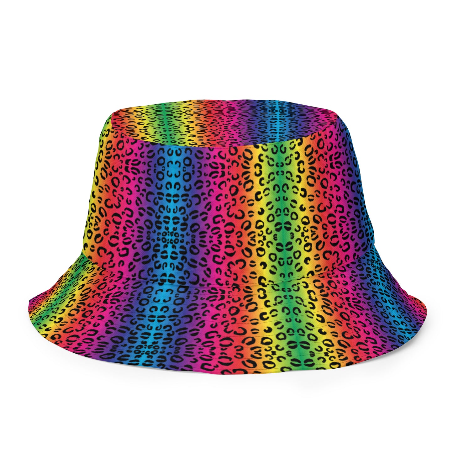 Rainbow Leopard Reversible bucket hat - HipHatter