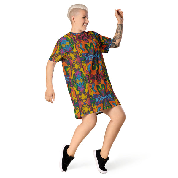 Tシャツ ドレス ENJOY HYDE T-SHIRT DRESS all-over-print-t-shirt-dress-