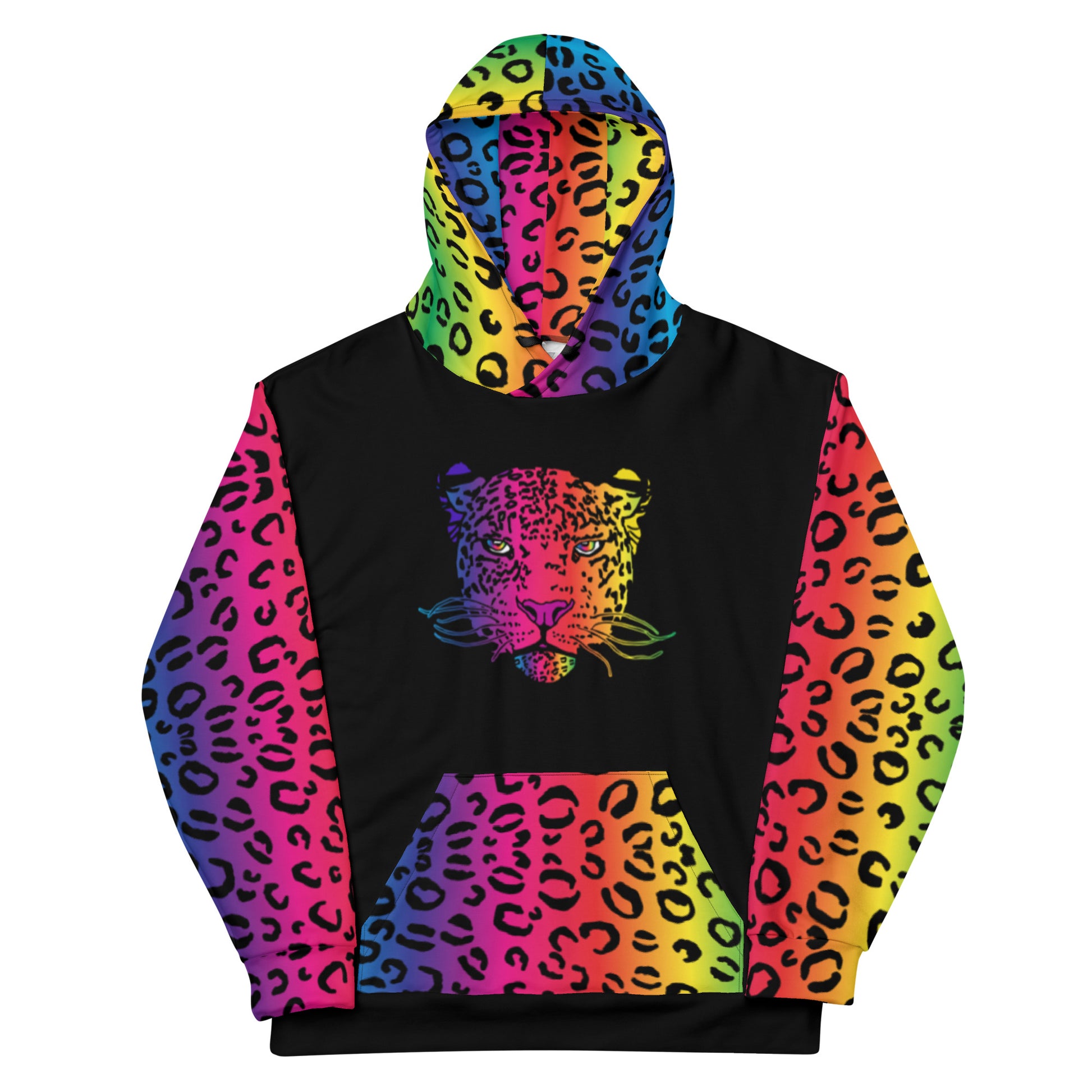 Rainbow Safari Leopard Unisex Hoodie - HipHatter