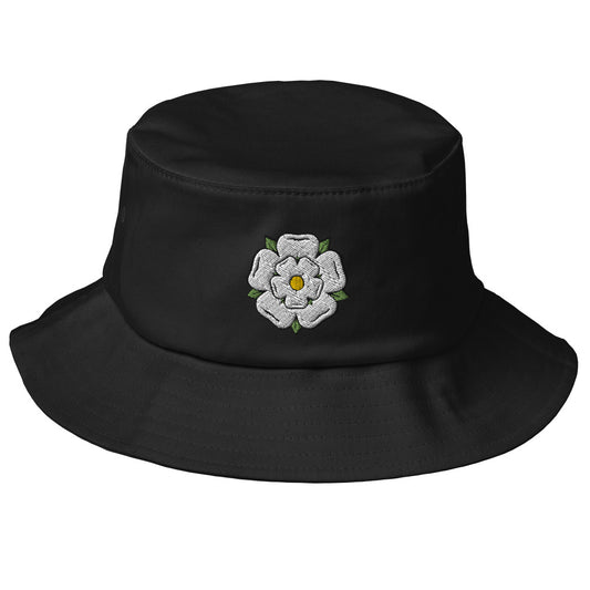 Yorkshire White Rose Bucket Hat - HipHatter