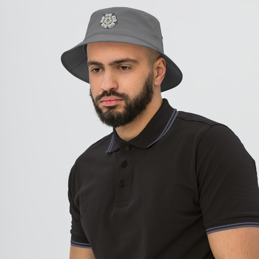 Yorkshire White Rose Bucket Hat - HipHatter