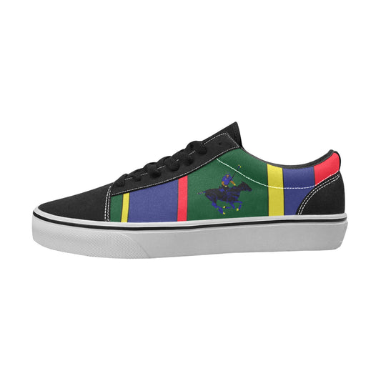 Men's Carib Polo Striped Lace-Up Canvas Shoes - HipHatter