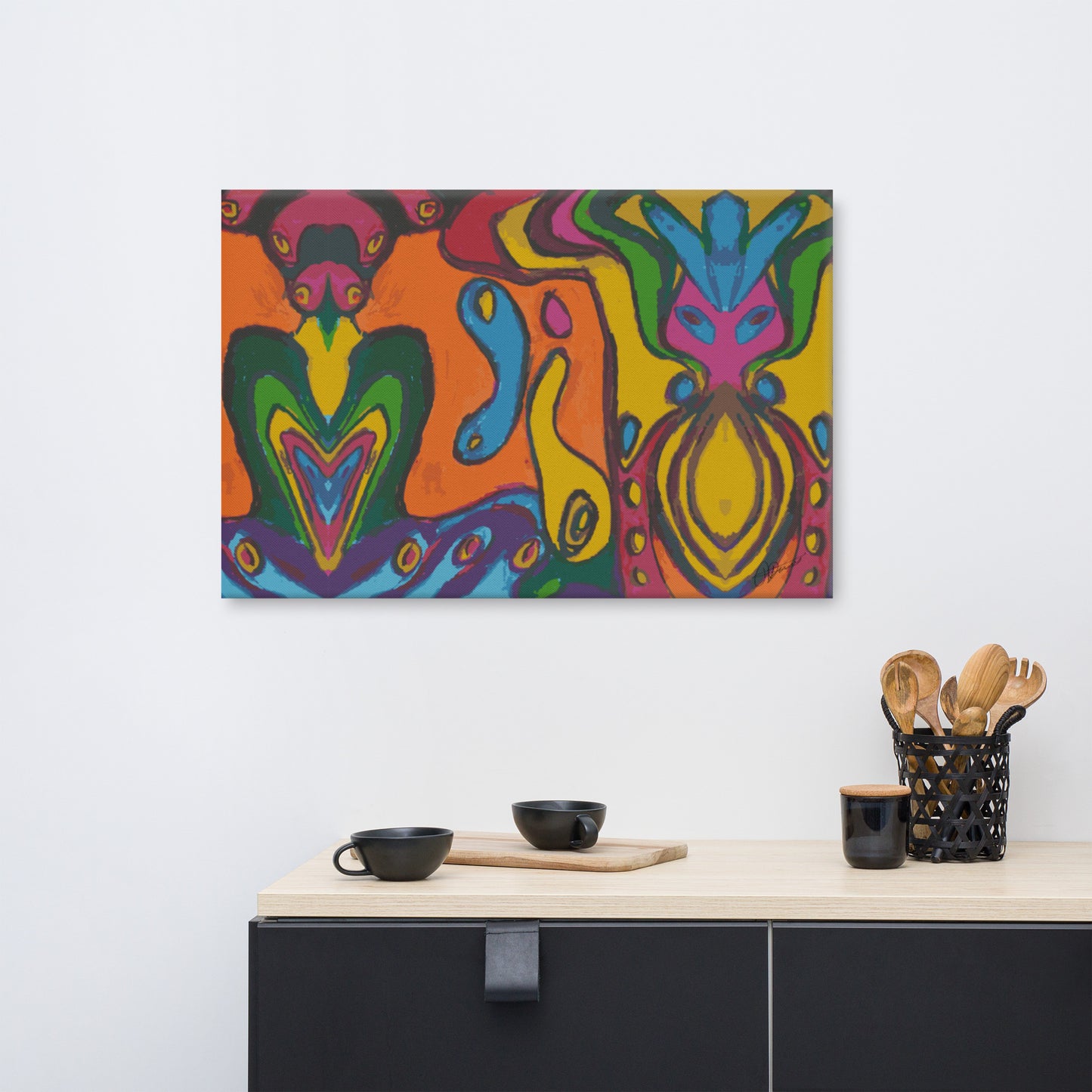 Funky Lava Psychedelic Wall Art Canvas - HipHatter