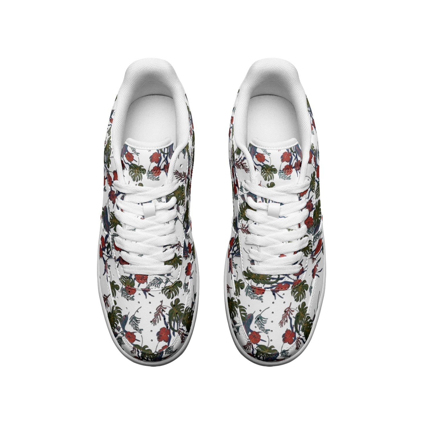 Botanist Floral Low Top Leather Unisex Sneakers - HipHatter