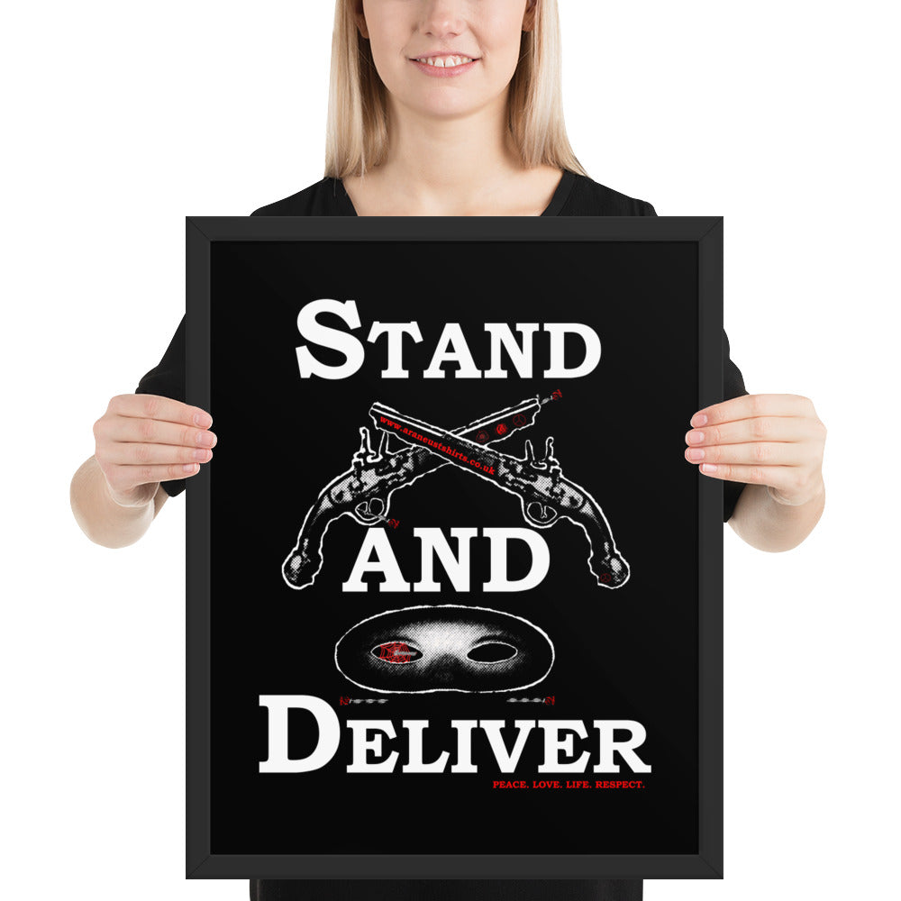 Stand and Deliver Highway Man Framed Poster - HipHatter