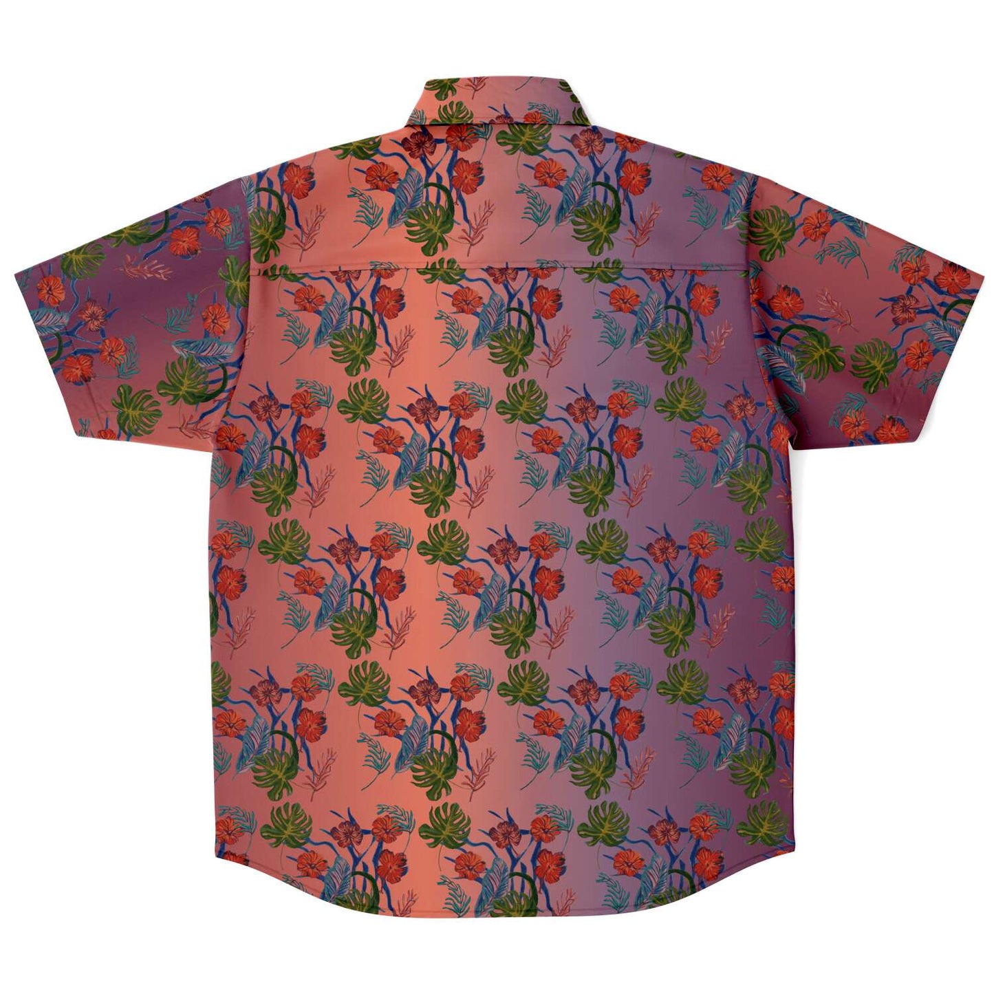 Til Dawn mens purple sky floral short sleeve shirt - HipHatter