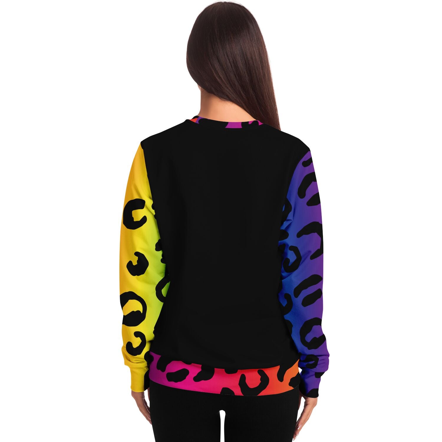 Rainbow Leopard Sweat Shirt Small Face - HipHatter