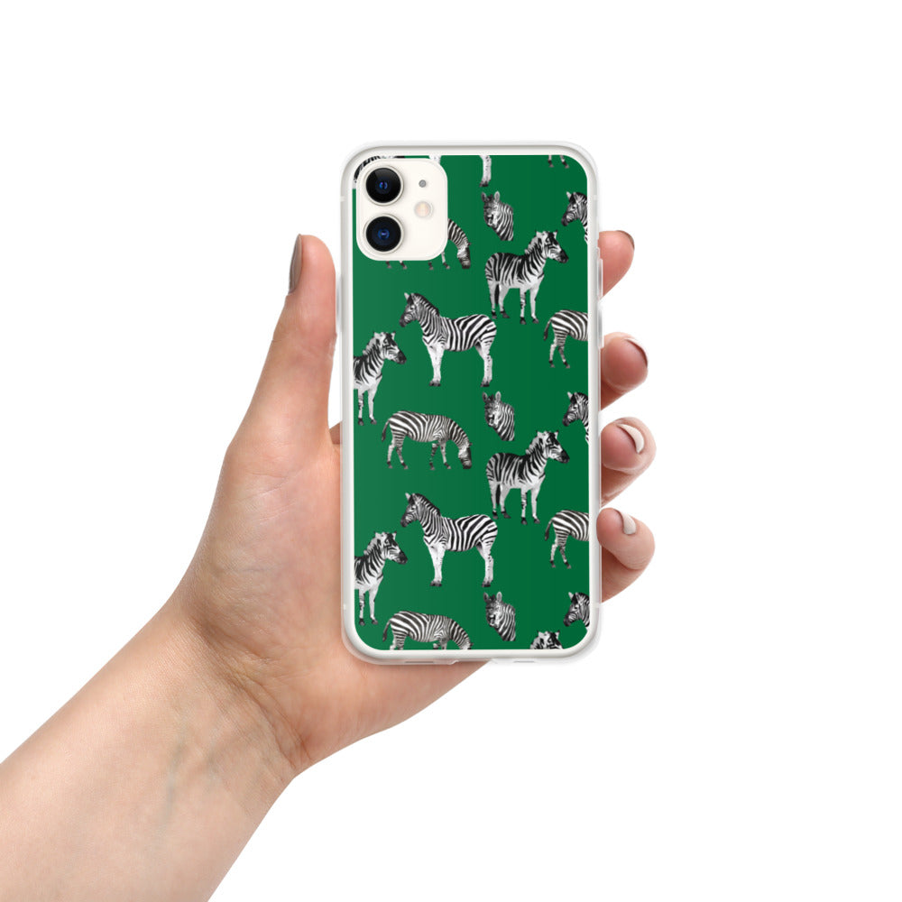 Emerald Green Zebra iPhone Case - HipHatter