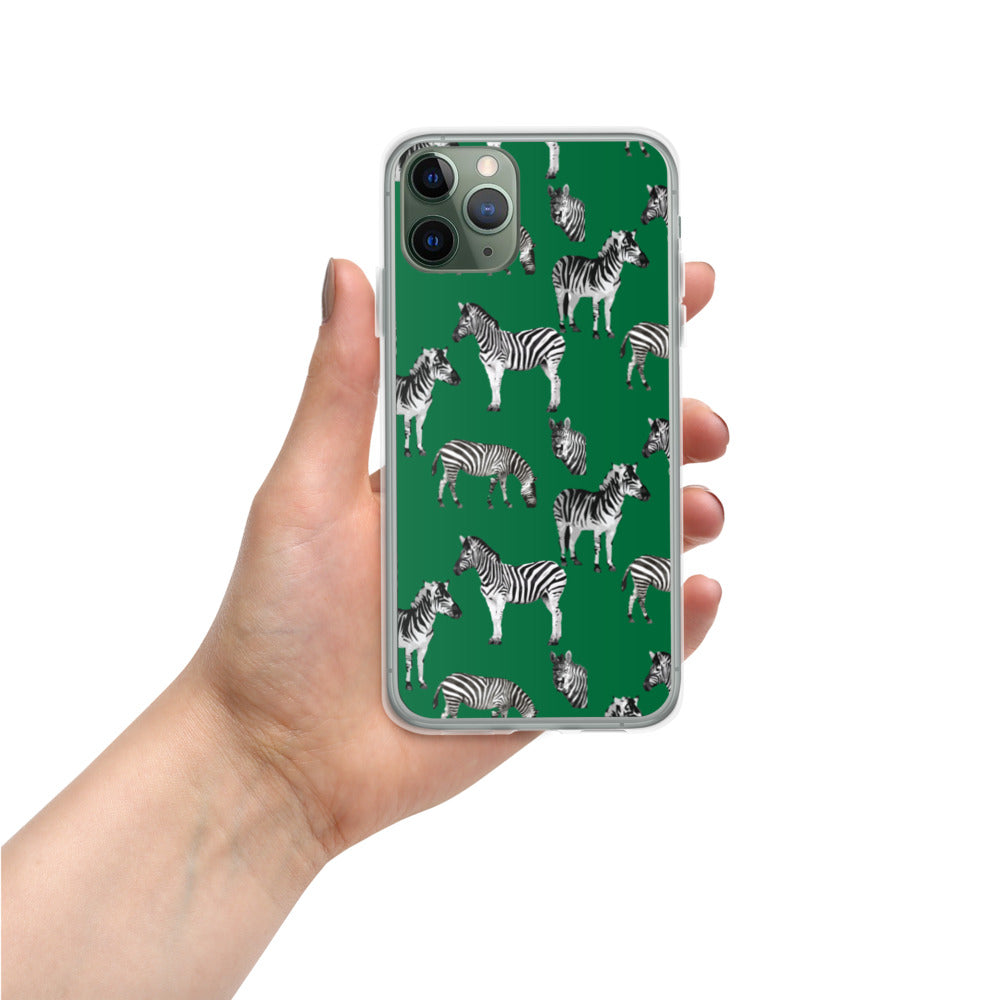 Emerald Green Zebra iPhone Case - HipHatter