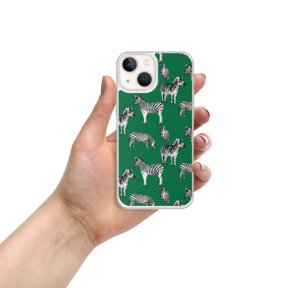 Emerald Green Zebra iPhone Case - HipHatter