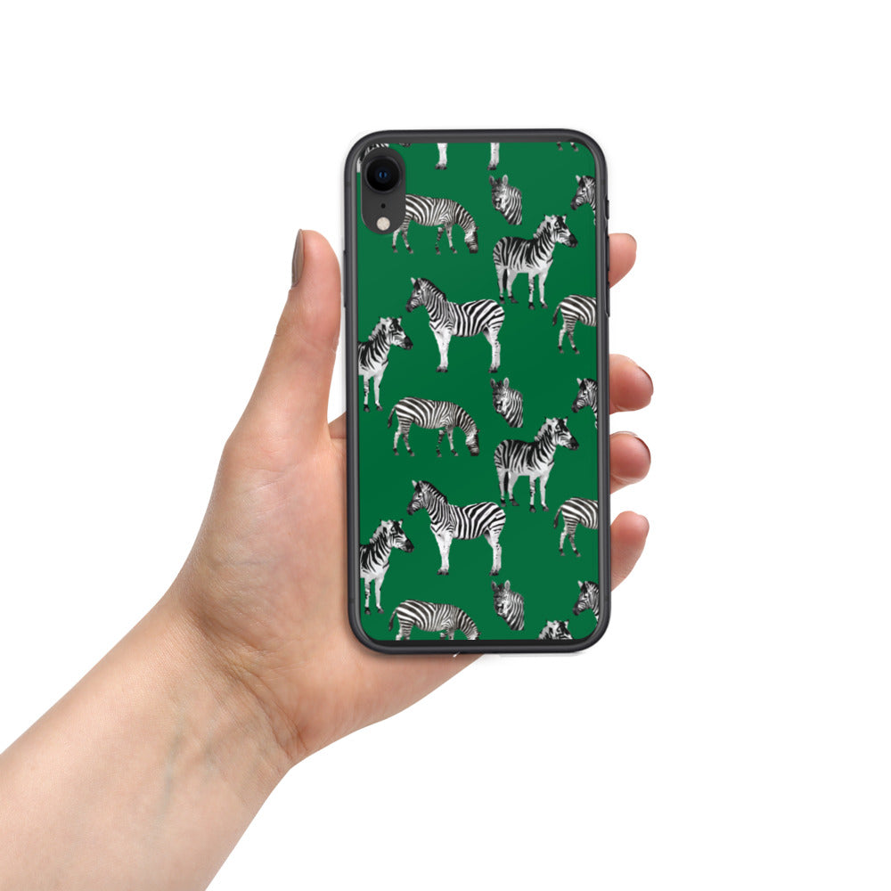 Emerald Green Zebra iPhone Case - HipHatter