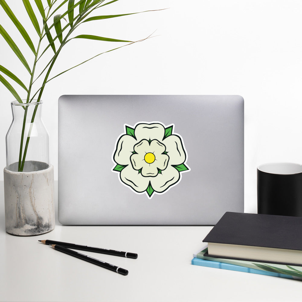Yorkshire White Rose Premium Stickers - HipHatter