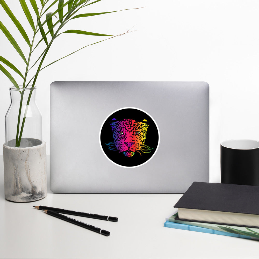 Rainbow Leopard Bubble-free stickers - HipHatter