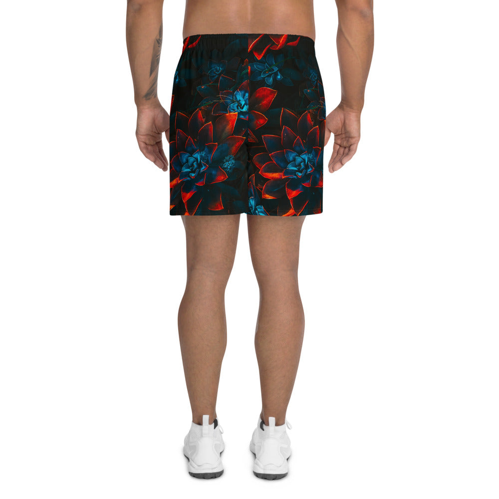 Autumn Flowers Men's Floral Athletic Long Shorts - HipHatter