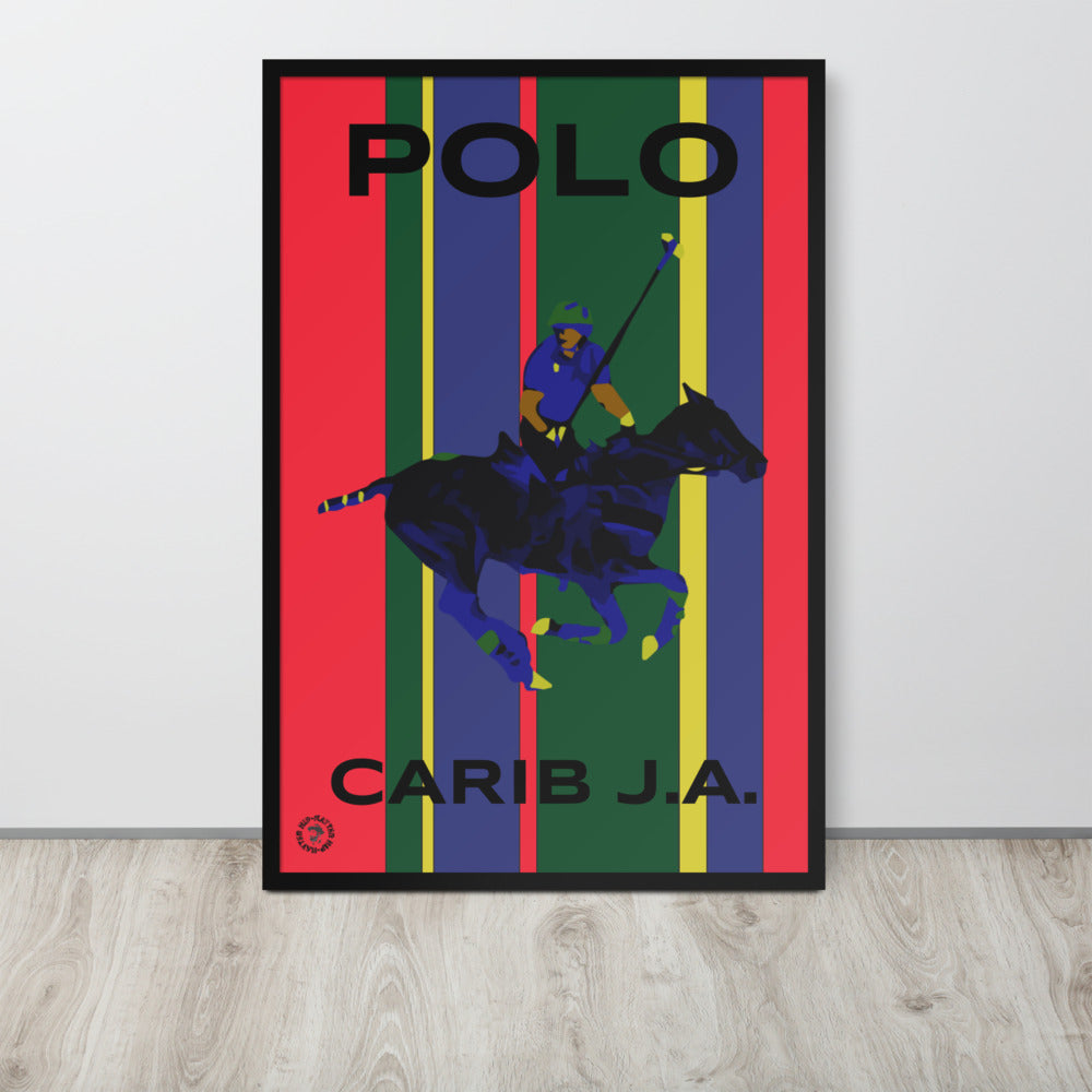 Carib J.A. Pony Polo Framed Photo Paper Poster - HipHatter